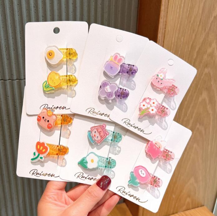 子供用★キッズ★髪飾り★まとめ髪用★ヘアアクセサリー★ヘアピン★2枚入り★多色