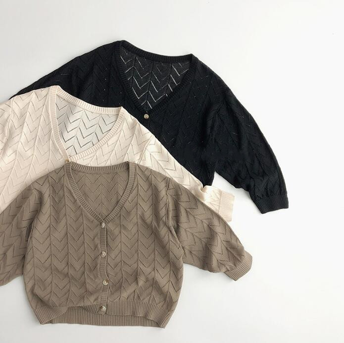 子供服★トップス★カーディガン★韓国風子供服★キッズ★男女兼用★ニット★3色★80-130CM