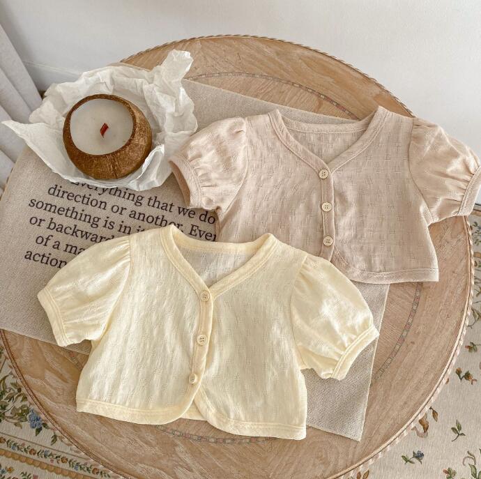 子供服★トップス★カーディガン★韓国風子供服★ベビー★無地★2色★66-100CM