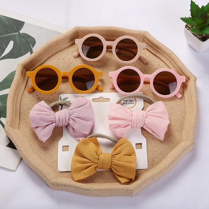 メガネ+ヘアバンド★日焼け防止★キッズ★子供用★サングラス★可愛い★6色