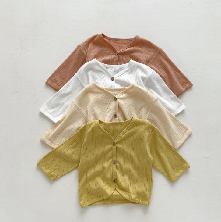 子供服★トップス★カーディガン★韓国風子供服★ベビー★薄手★4色★66-100CM