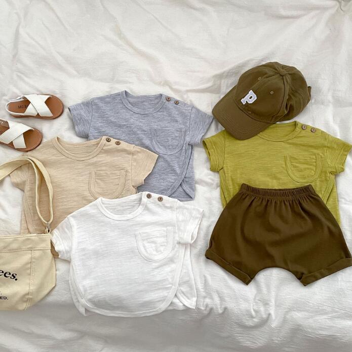 子供服★トップス★Tシャツ★韓国風子供服★ベビー★シンプル★4色★73-100CM