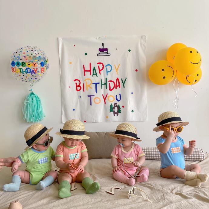 子供服★ロンパース★連体服★韓国風子供服★ベビー★可愛い★半袖★S-L★4色