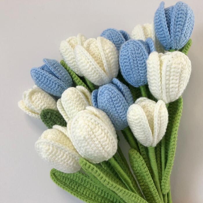 新作★室内装飾　インテリア★手編み倣真花