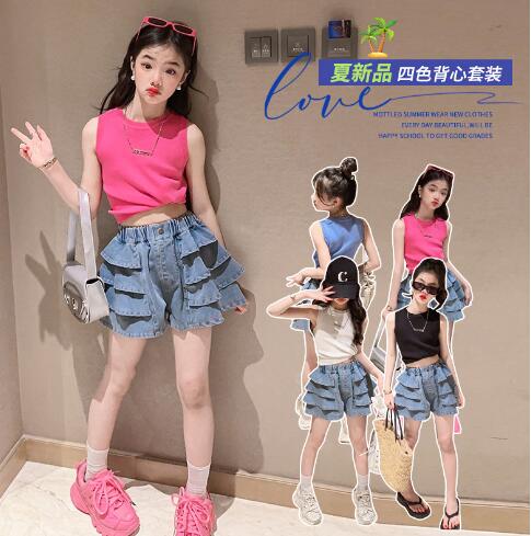 2023新品★子供服　トップス&デニムズボン★110-170cm★4色