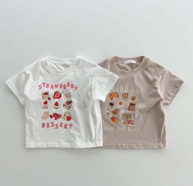 子供服★トップス★Tシャツ★半袖★韓国風子供服★ベビー★男女兼用★2色★66-100CM