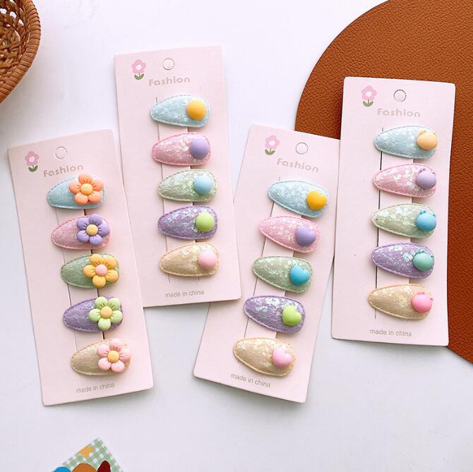 髪飾り★まとめ髪用★ヘアアクセサリー★子供用★キッズ女の子★ヘアピン★5枚入り★多色