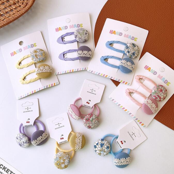 髪飾り★まとめ髪用★ヘアアクセサリー★子供用★キッズ★ヘアピン/ヘアゴム★2枚入り★多色