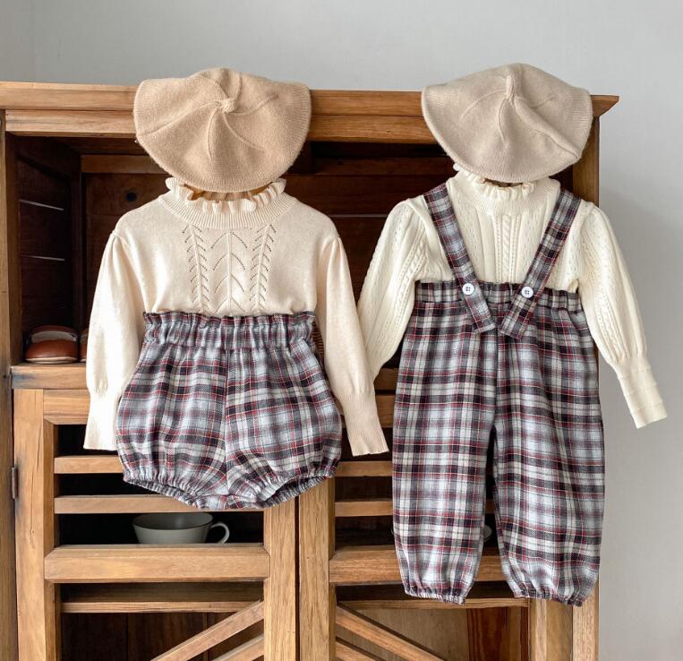 2023秋新作★ベビー服　セーター&ショートズボン&サロペット★66-100★