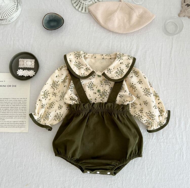 2023秋新作★ベビー服　トップス+サロペット　セット★66-100★