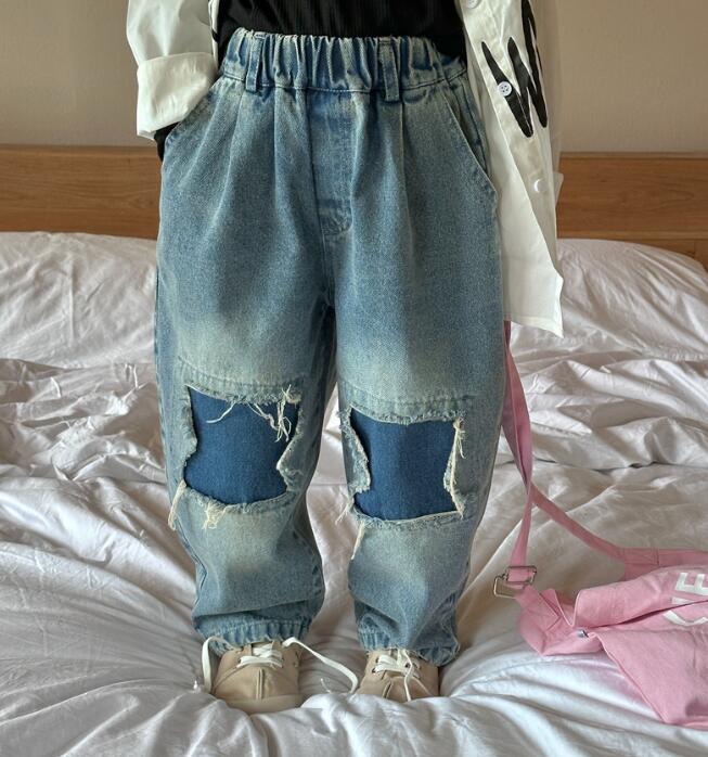 2023★春秋新作★韓国風子供服★ジーンズ★90-140CM