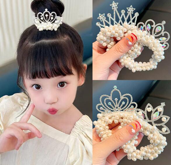 新品★子供用*キッズ用★ヘアゴム★王冠★可愛い髪飾り★まとめ髪用★ヘアアクセサリー★女の子用