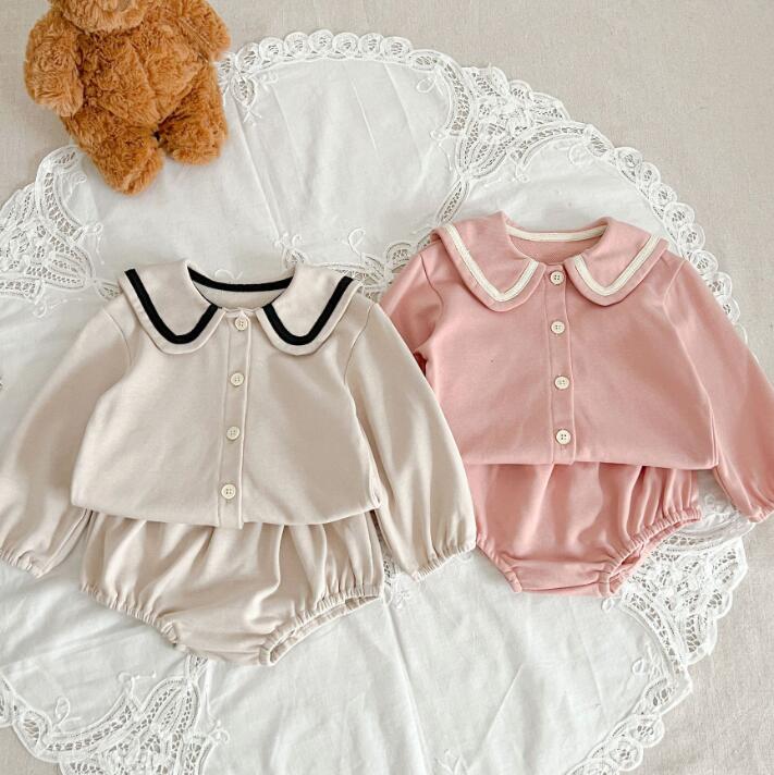 子供服★トップス+パンツ★セットアップ★韓国風子供服★ベビー★長袖★2色★66-100CM