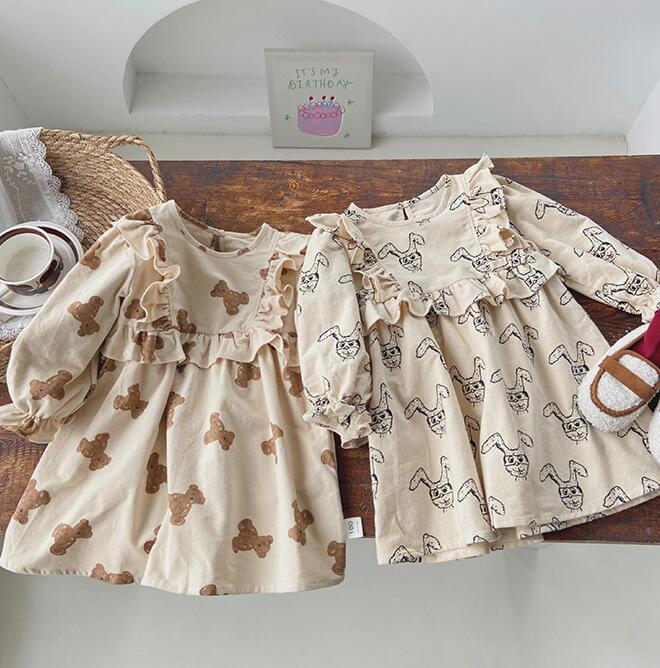 2023秋新品★子供服　ワンピース★90-140cm★2色