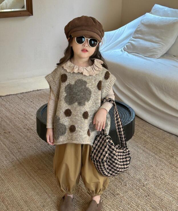 2023秋新品★子供服　トップス&ニットベスト&ズボン★90-140cm★