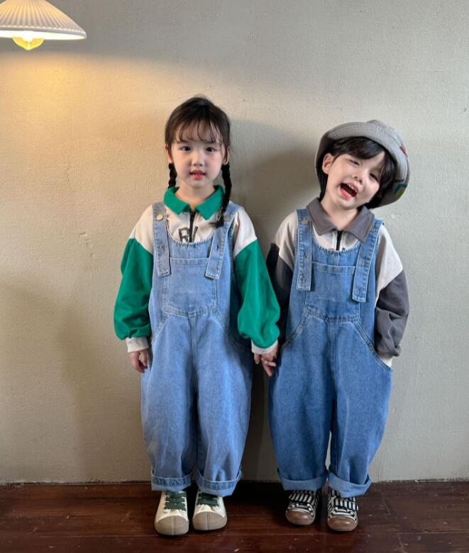 2023秋新作★子供服　デニムサロペット★80-150cm★2色