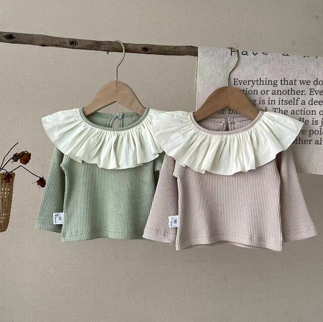 「2023秋」子供服★トップス★Tシャツ★長袖★韓国風子供服★ベビー★2色★66-100CM