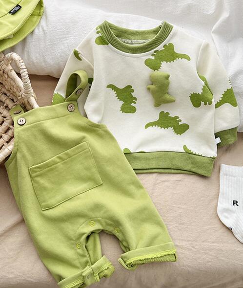 「2023秋」子供服★トップス+サロペット★韓国風子供服★ベビー★セットアップ★66-100CM