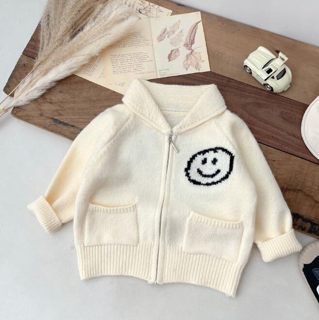「2023秋冬」子供服★トップス★セーター★韓国風子供服★男女兼用★ニット★笑顔★73-100CM