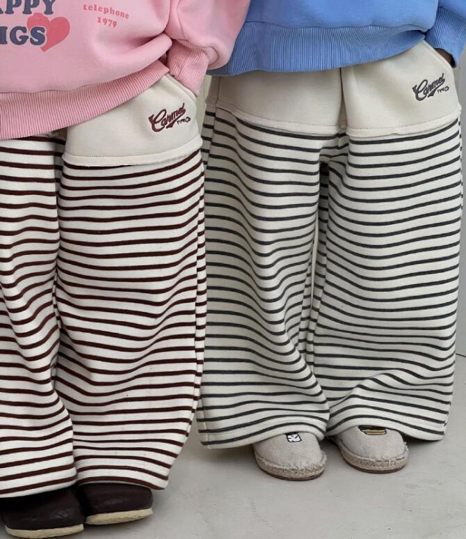 2023秋冬新品J★子供服　裏起毛付きズボン★80-140cm★2色