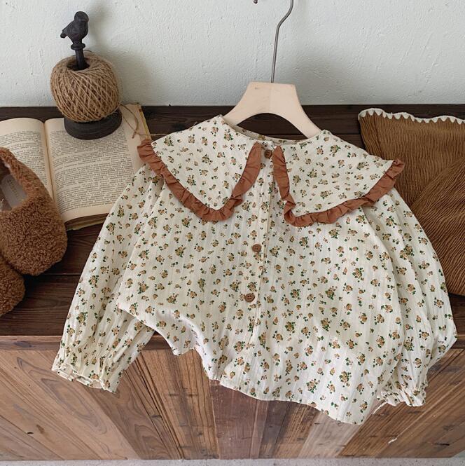 「2023秋」子供服★トップス★長袖シャツ★韓国風子供服★キッズ女の子★90-130CM