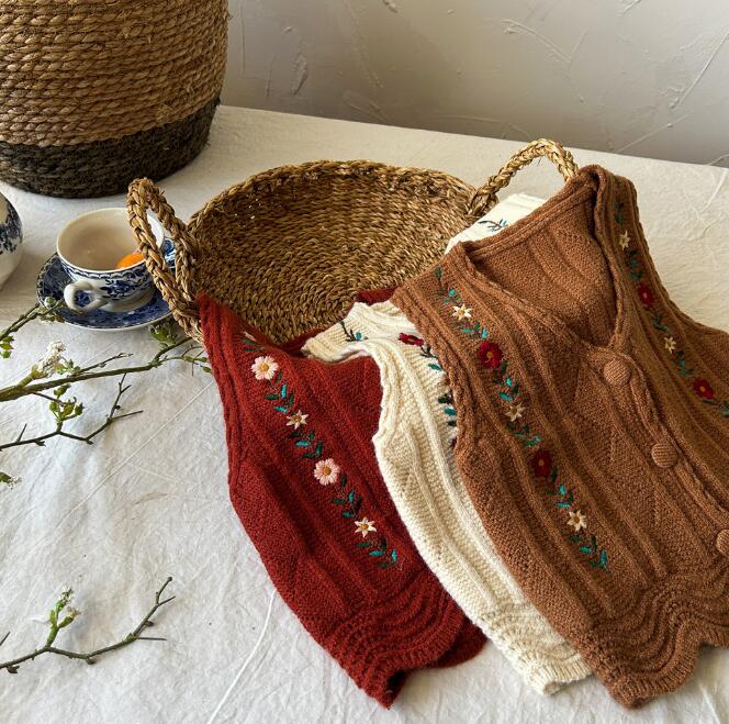 「2023秋冬」子供服★チョッキ★セーター★韓国風子供服★キッズ女の子★3色★90-130CM