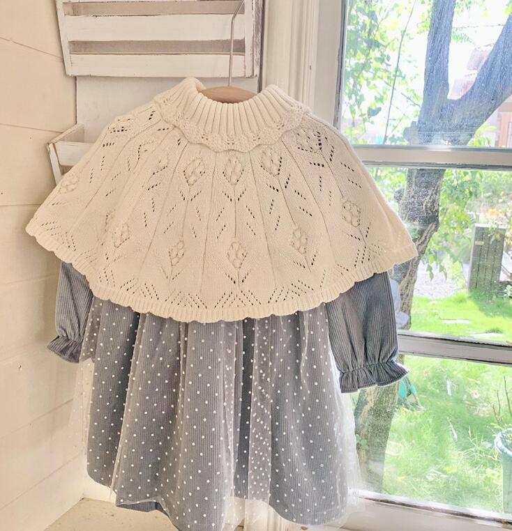 2023新品Cu★子供服　ニットマント★2色★S/M