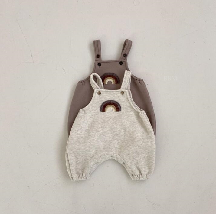 2023★秋冬新作★韓国風ベビー服★サロペット★裏起毛★2色66-90CM