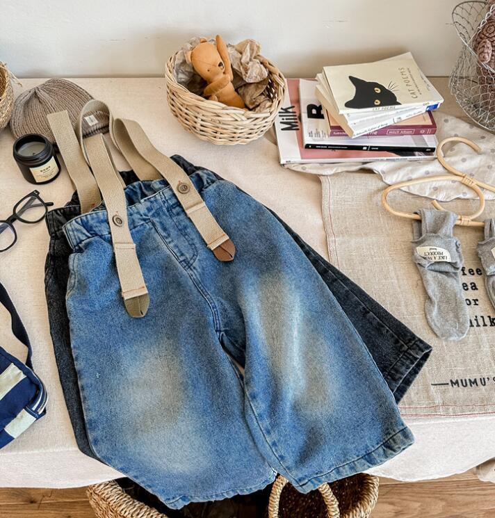 2023秋★キッズ服　デニムサロペット★80-130★2色