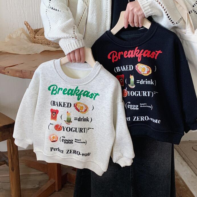 2023秋冬★キッズ服　裏起毛付きトップス★80-130★2色