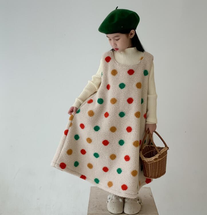 子供服★ワンピース★ノースリーブ★水玉★韓国風子供服★キッズ女の子★90-150CM