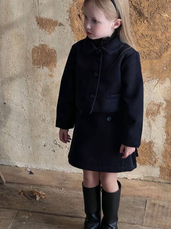 2023秋冬Z★子供服　コート+スカート　セット★90-130cm★2色