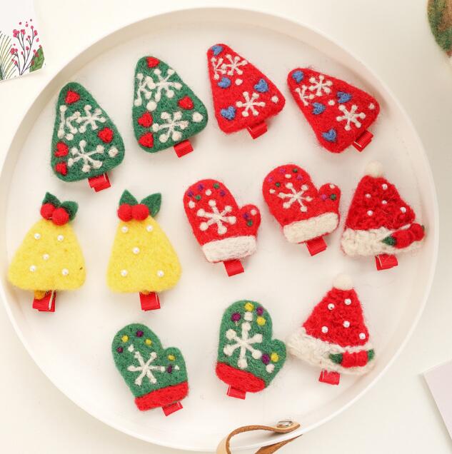 クリスマス★髪飾り★まとめ髪用★ヘアアクセサリー★子供用★キッズ★ヘアピン★多色