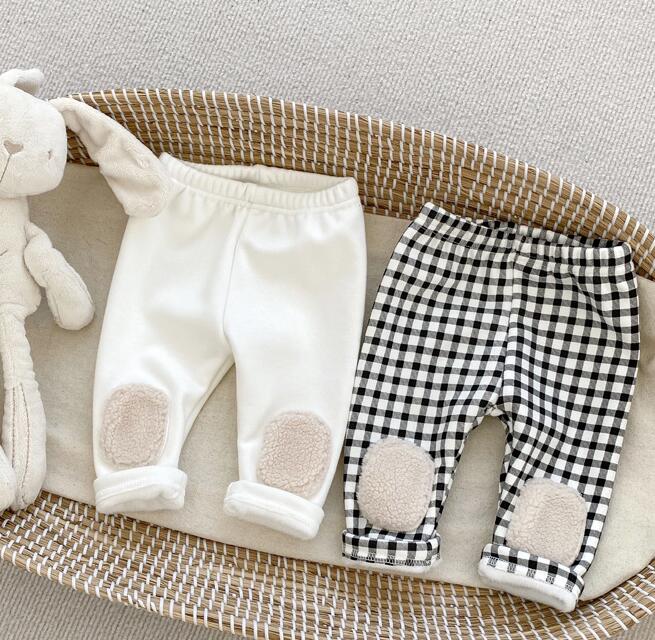 2023年秋冬新品★ベビー服　裏起毛付きズボン★66-100cm★2色
