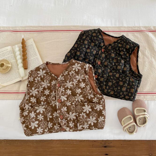 子供服★トップス★ベスト★チョッキ★韓国風子供服★キッズ女の子★2色★80-130CM