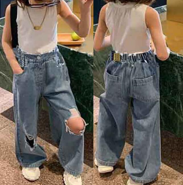 子供服★デニム★ジーンズ★ボトムス★ズボン★キッズ女の子★7-15#