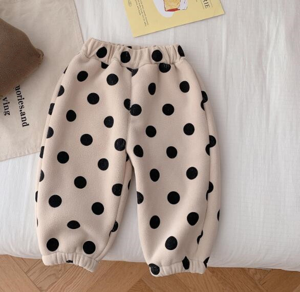 子供服★ズボン★ボトムス★水玉★裏起毛★韓国風子供服★キッズ★男女兼用★73-120CM