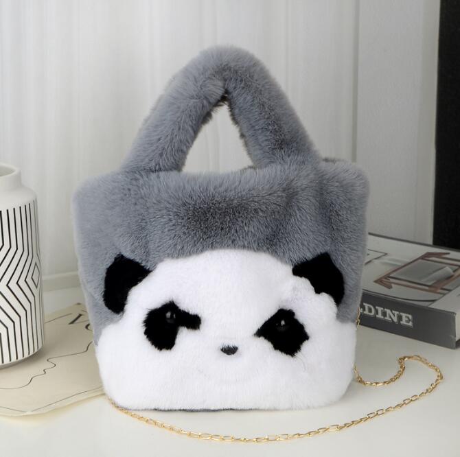 バッグ★レディース★ハンドバッグ★ショルダーバッグ★ふわふわ★パンダ★大容量★6色