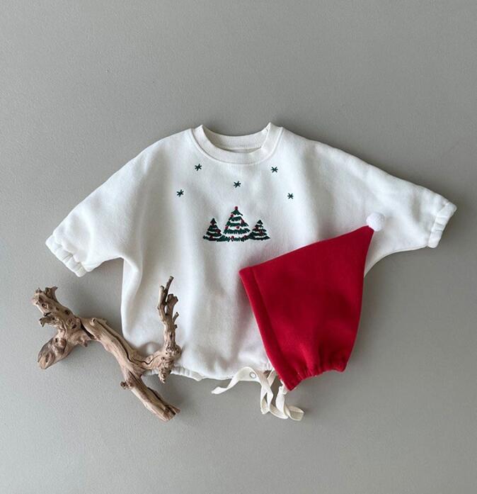 2023★クリスマス★韓国風ベビー服★ロンパース★帽子★裏起毛★66-90CM