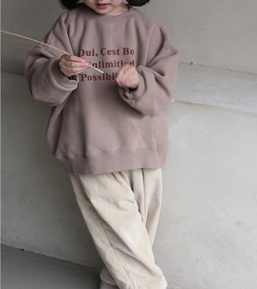 2023★秋冬新作★韓国風子供服★裏起毛★トレーナー★3色80-130CM