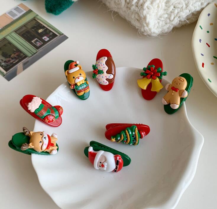 2023新品★クリスマス髪飾り　ヘアビン★アクセサリー　4色選べ★