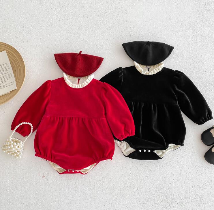 2023秋冬★ベビー服★厚手ロンパース★66-90cm★2色