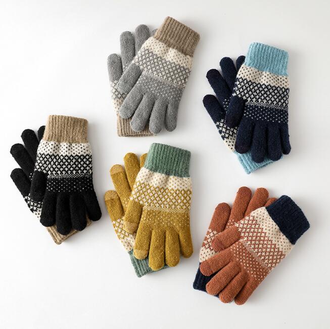 手袋★大人用★男女兼用★裏起毛★手袋★防寒★ニット手袋★暖かい★シンプル★多色