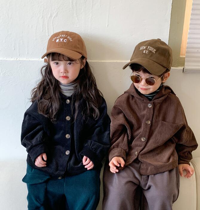 2023★春秋新作★韓国風子供服★コート★アウター★コーデュロイ★2色80-130CM