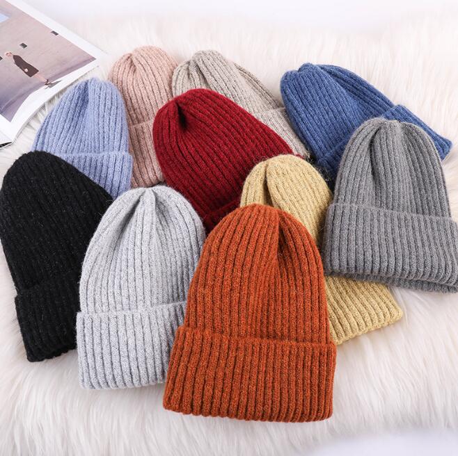 大人用★帽子★レディース★ニット帽子★韓国風★暖かい★無地★10色