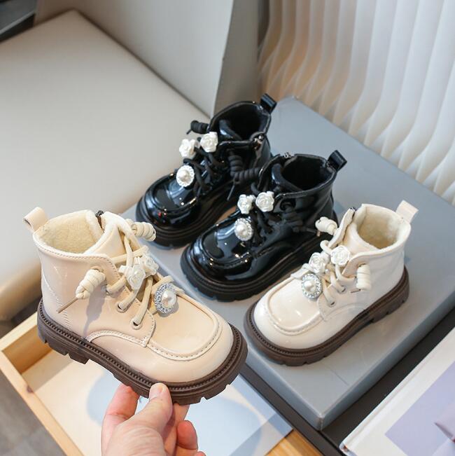 靴★子供靴★キッズ靴★シューズ★キッズ女の子★マーチンブーツ★裏起毛★2色★23-35#