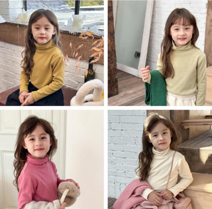 子供服★カシュクール★トップス★長袖シャツ★韓国風子供服★キッズ★裏起毛★6色★90-150CM