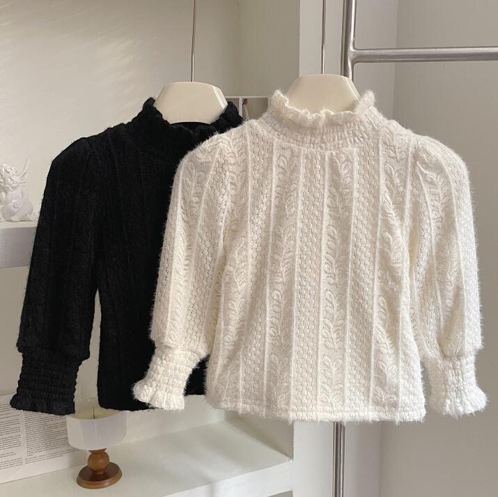子供服★トップス★Tシャツ★裏起毛★韓国風子供服★キッズ女の子★2色★90-140CM
