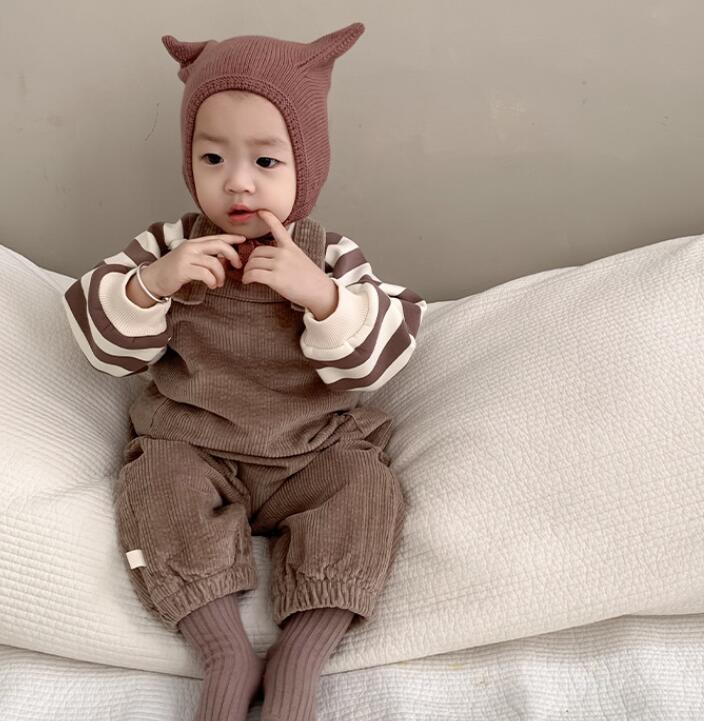 2023冬新★子供服　厚手トップス&サロペット分けて販売★73-110cm★2色