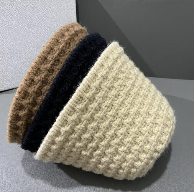 帽子★大人用★バケットハット★韓国風★レディース★ニット帽子★無地★4色